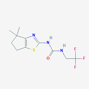 1-(4,4-Dimethyl-5,6-dihydrocyclopenta[d][1,3]thiazol-2-yl)-3-(2,2,2-trifluoroethyl)urea