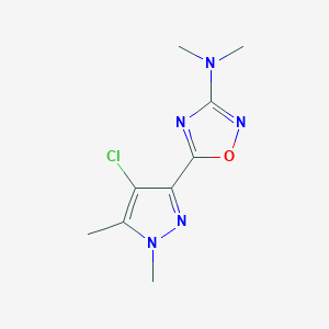 5-(4-chloro-1,5-dimethylpyrazol-3-yl)-N,N-dimethyl-1,2,4-oxadiazol-3-amine