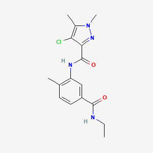 4-chloro-N-[5-(ethylcarbamoyl)-2-methylphenyl]-1,5-dimethylpyrazole-3-carboxamide