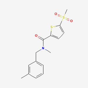 N-methyl-N-[(3-methylphenyl)methyl]-5-methylsulfonylthiophene-2-carboxamide