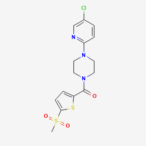 [4-(5-Chloropyridin-2-yl)piperazin-1-yl]-(5-methylsulfonylthiophen-2-yl)methanone