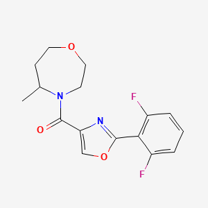 [2-(2,6-Difluorophenyl)-1,3-oxazol-4-yl]-(5-methyl-1,4-oxazepan-4-yl)methanone