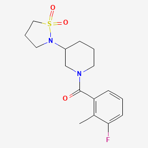 [3-(1,1-Dioxo-1,2-thiazolidin-2-yl)piperidin-1-yl]-(3-fluoro-2-methylphenyl)methanone