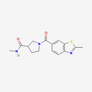 N-methyl-1-(2-methyl-1,3-benzothiazole-6-carbonyl)pyrrolidine-3-carboxamide