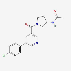 N-[1-[5-(4-chlorophenyl)pyridine-3-carbonyl]pyrrolidin-3-yl]acetamide