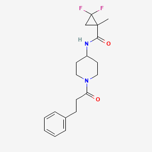 2,2-difluoro-1-methyl-N-[1-(3-phenylpropanoyl)piperidin-4-yl]cyclopropane-1-carboxamide