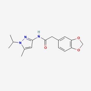 2-(1,3-benzodioxol-5-yl)-N-(5-methyl-1-propan-2-ylpyrazol-3-yl)acetamide