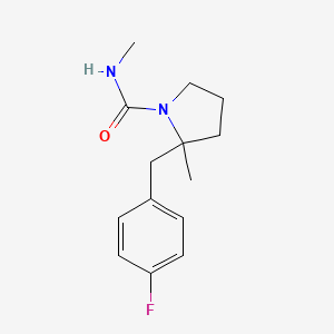 2-[(4-fluorophenyl)methyl]-N,2-dimethylpyrrolidine-1-carboxamide