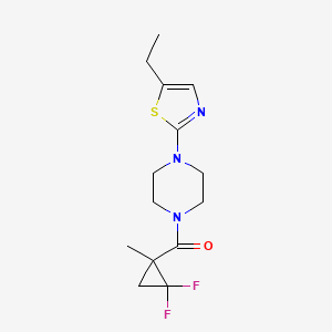 (2,2-Difluoro-1-methylcyclopropyl)-[4-(5-ethyl-1,3-thiazol-2-yl)piperazin-1-yl]methanone