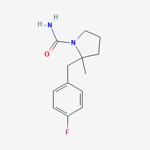 2-[(4-Fluorophenyl)methyl]-2-methylpyrrolidine-1-carboxamide