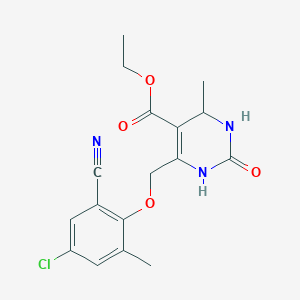 ethyl 6-[(4-chloro-2-cyano-6-methylphenoxy)methyl]-4-methyl-2-oxo-3,4-dihydro-1H-pyrimidine-5-carboxylate