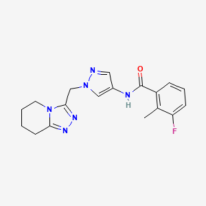 3-fluoro-2-methyl-N-[1-(5,6,7,8-tetrahydro-[1,2,4]triazolo[4,3-a]pyridin-3-ylmethyl)pyrazol-4-yl]benzamide