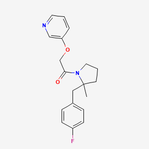 1-[2-[(4-Fluorophenyl)methyl]-2-methylpyrrolidin-1-yl]-2-pyridin-3-yloxyethanone