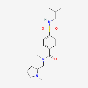 N-methyl-4-(2-methylpropylsulfamoyl)-N-[(1-methylpyrrolidin-2-yl)methyl]benzamide