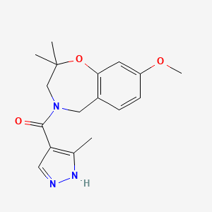 (8-methoxy-2,2-dimethyl-3,5-dihydro-1,4-benzoxazepin-4-yl)-(5-methyl-1H-pyrazol-4-yl)methanone