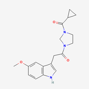 1-[3-(cyclopropanecarbonyl)imidazolidin-1-yl]-2-(5-methoxy-1H-indol-3-yl)ethanone