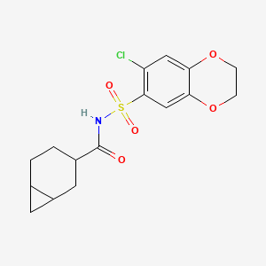 N-[(6-chloro-2,3-dihydro-1,4-benzodioxin-7-yl)sulfonyl]bicyclo[4.1.0]heptane-3-carboxamide