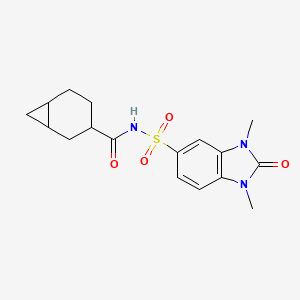 N-(1,3-dimethyl-2-oxobenzimidazol-5-yl)sulfonylbicyclo[4.1.0]heptane-3-carboxamide