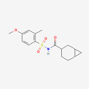 N-(4-methoxy-2-methylphenyl)sulfonylbicyclo[4.1.0]heptane-3-carboxamide