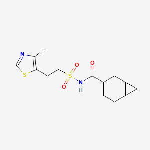 N-[2-(4-methyl-1,3-thiazol-5-yl)ethylsulfonyl]bicyclo[4.1.0]heptane-3-carboxamide