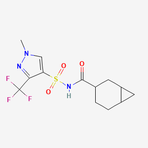 N-[1-methyl-3-(trifluoromethyl)pyrazol-4-yl]sulfonylbicyclo[4.1.0]heptane-3-carboxamide