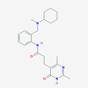 N-[2-[[cyclohexyl(methyl)amino]methyl]phenyl]-3-(2,4-dimethyl-6-oxo-1H-pyrimidin-5-yl)propanamide