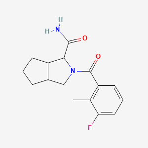 2-(3-fluoro-2-methylbenzoyl)-3,3a,4,5,6,6a-hexahydro-1H-cyclopenta[c]pyrrole-3-carboxamide