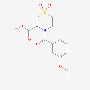 4-(3-Ethoxybenzoyl)-1,1-dioxo-1,4-thiazinane-3-carboxylic acid