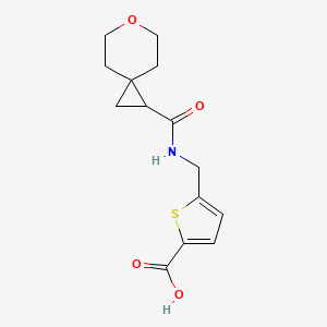 5-[(6-Oxaspiro[2.5]octane-2-carbonylamino)methyl]thiophene-2-carboxylic acid