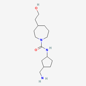 N-[3-(aminomethyl)cyclopentyl]-4-(2-hydroxyethyl)azepane-1-carboxamide