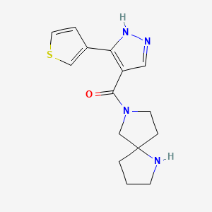 1,7-diazaspiro[4.4]nonan-7-yl-(5-thiophen-3-yl-1H-pyrazol-4-yl)methanone