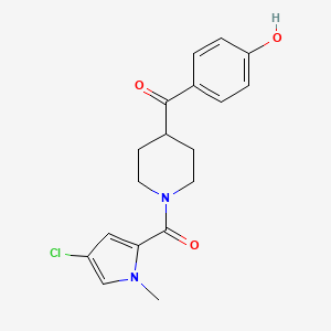 [1-(4-Chloro-1-methylpyrrole-2-carbonyl)piperidin-4-yl]-(4-hydroxyphenyl)methanone