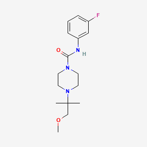 N-(3-fluorophenyl)-4-(1-methoxy-2-methylpropan-2-yl)piperazine-1-carboxamide