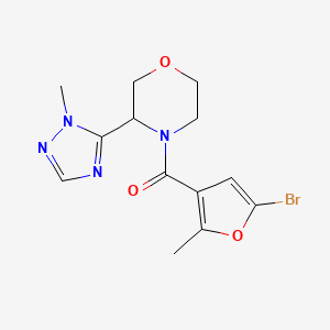 (5-Bromo-2-methylfuran-3-yl)-[3-(2-methyl-1,2,4-triazol-3-yl)morpholin-4-yl]methanone