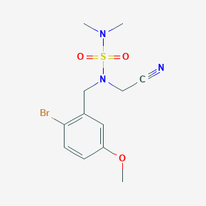 2-[(2-Bromo-5-methoxyphenyl)methyl-(dimethylsulfamoyl)amino]acetonitrile