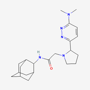 N-(2-adamantyl)-2-[2-[6-(dimethylamino)pyridazin-3-yl]pyrrolidin-1-yl]acetamide