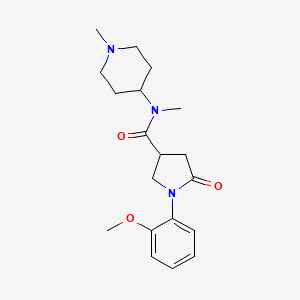 1-(2-methoxyphenyl)-N-methyl-N-(1-methylpiperidin-4-yl)-5-oxopyrrolidine-3-carboxamide