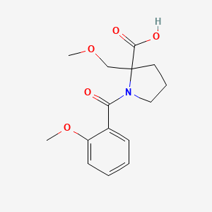 1-(2-Methoxybenzoyl)-2-(methoxymethyl)pyrrolidine-2-carboxylic acid