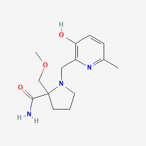 1-[(3-Hydroxy-6-methylpyridin-2-yl)methyl]-2-(methoxymethyl)pyrrolidine-2-carboxamide