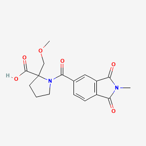 2-(Methoxymethyl)-1-(2-methyl-1,3-dioxoisoindole-5-carbonyl)pyrrolidine-2-carboxylic acid