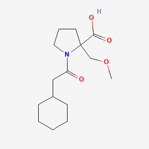 1-(2-Cyclohexylacetyl)-2-(methoxymethyl)pyrrolidine-2-carboxylic acid