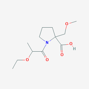 1-(2-Ethoxypropanoyl)-2-(methoxymethyl)pyrrolidine-2-carboxylic acid