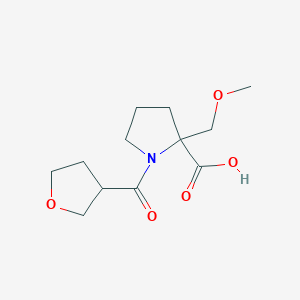 2-(Methoxymethyl)-1-(oxolane-3-carbonyl)pyrrolidine-2-carboxylic acid