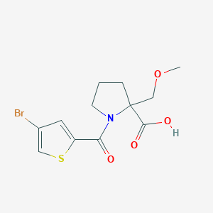 1-(4-Bromothiophene-2-carbonyl)-2-(methoxymethyl)pyrrolidine-2-carboxylic acid