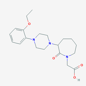 2-[3-[4-(2-Ethoxyphenyl)piperazin-1-yl]-2-oxoazepan-1-yl]acetic acid