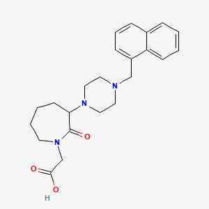 2-[3-[4-(Naphthalen-1-ylmethyl)piperazin-1-yl]-2-oxoazepan-1-yl]acetic acid