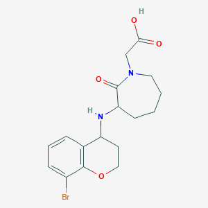 2-[3-[(8-bromo-3,4-dihydro-2H-chromen-4-yl)amino]-2-oxoazepan-1-yl]acetic acid