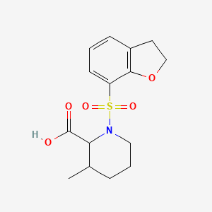 1-(2,3-Dihydro-1-benzofuran-7-ylsulfonyl)-3-methylpiperidine-2-carboxylic acid