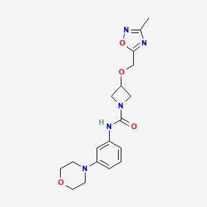 3-[(3-methyl-1,2,4-oxadiazol-5-yl)methoxy]-N-(3-morpholin-4-ylphenyl)azetidine-1-carboxamide