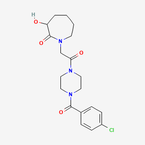 1-[2-[4-(4-Chlorobenzoyl)piperazin-1-yl]-2-oxoethyl]-3-hydroxyazepan-2-one